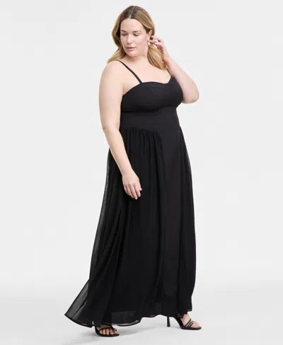 Seni & Cade Plus Size Sweetheart-neck Sleeveless Gown