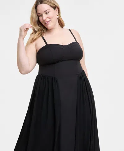 Seni & Cade Plus Size Sweetheart-neck Sleeveless Gown