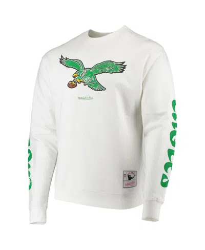 Mitchell & Ness Men's White Philadelphia Eagles Rings Vip Champions Pullover Sweater