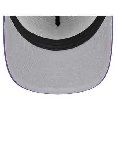 New Era Men's White/purple Colorado Rockies Retro Script Trucker 9fifty Snapback Hat