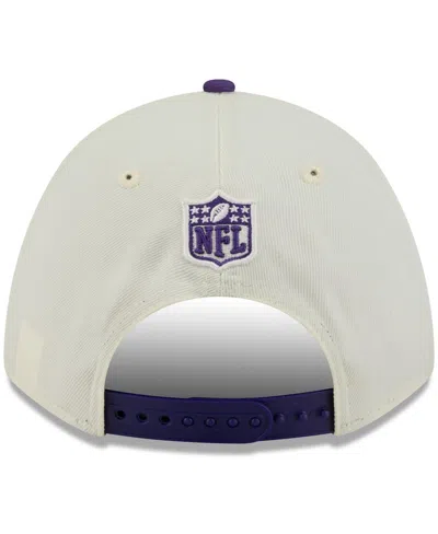 New Era Men's Cream/purple Minnesota Vikings 2025 Nfl Draft A-frame 9fifty Snapback Hat