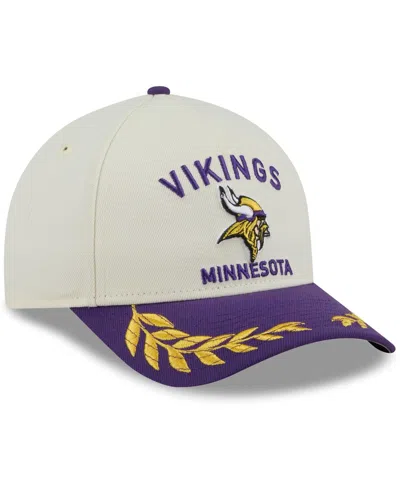 New Era Men's Cream/purple Minnesota Vikings 2025 Nfl Draft A-frame 9fifty Snapback Hat