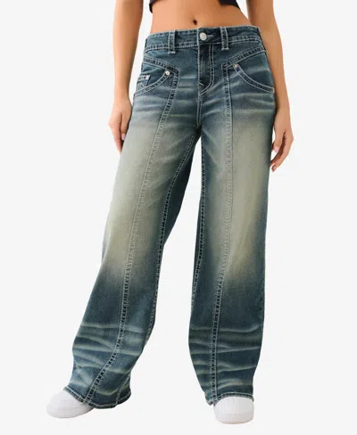 True Religion Women's Bobbi Big T Baggy Jeans In Blue