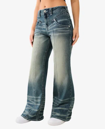 True Religion Women's Bobbi Big T Baggy Jeans In Blue
