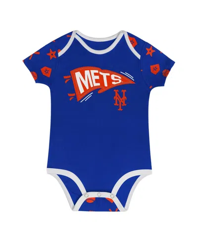 Outerstuff Baby Boys And Girls 2-piece Blue New York Mets On Deck Diaper Cover Set