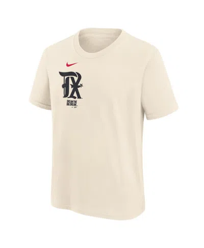 Nike Big Boys And Girls Corey Seager Natural Texas Rangers Fuse City Connect Name Number T-shirt