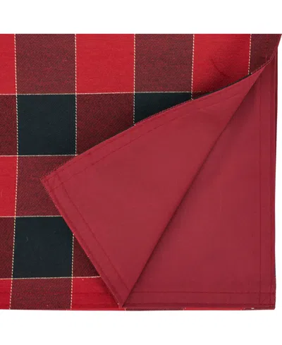 Saro Lifestyle Shimmer Stitch Plaid Table Runner, 16" X 72"