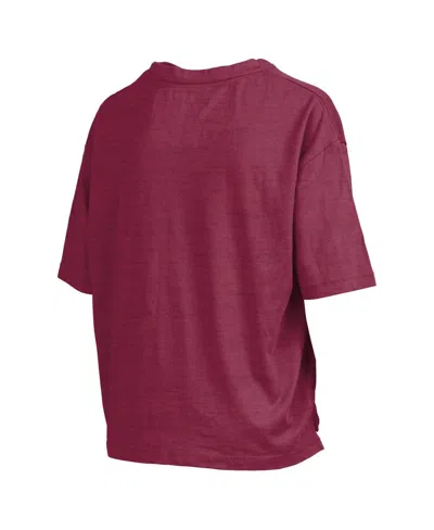 Pressbox Women's Garnet South Carolina Gamecocks Nelson Arch Over Logo Waist Length Oversized Slub T-shirt