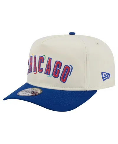 NEW ERA MEN'S WHITE CHICAGO CUBS TEAM SCRIBBLE GOLFER ADJUSTABLE HAT 