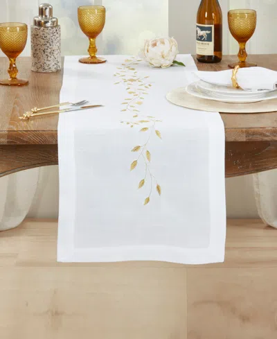 Saro Lifestyle Exquisite Embroidered Pomegranate Runner, 16" X 72"