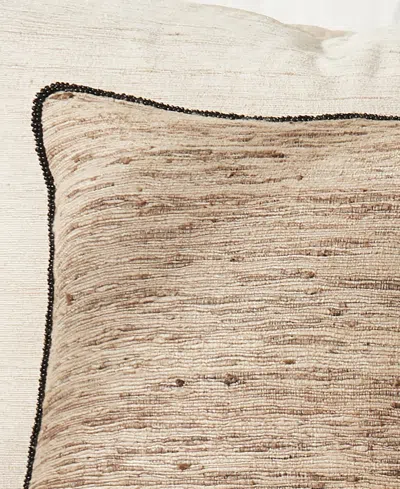 Donna Karan Home Beaded Decorative Pillow, 16" X 16"