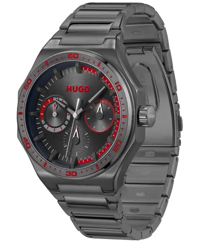 Hugo Boss Men's Grail Sport Quartz Multifunction Ionic Plated Gray Stainless-steel Watch, 44mm