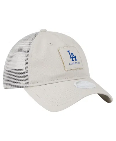 New Era Women's Light Beige Los Angeles Dodgers Square Stitch 9twenty Adjustable Hat