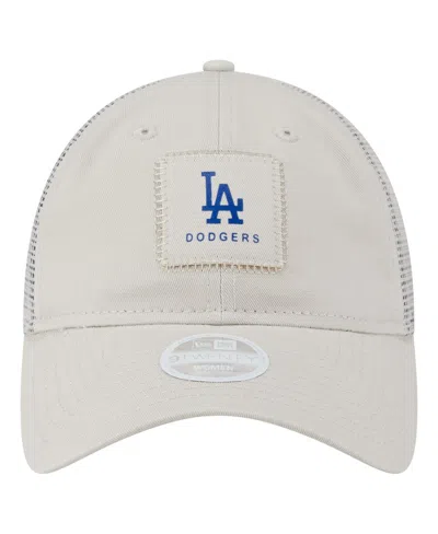 New Era Women's Light Beige Los Angeles Dodgers Square Stitch 9twenty Adjustable Hat