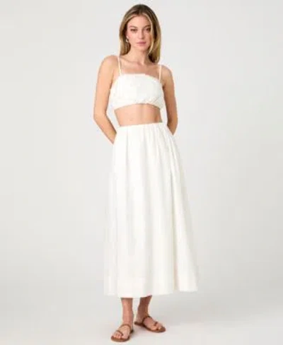 French Connection French Conection Nomi Cotton Ruched Midi Skirt
