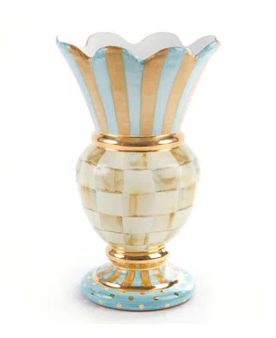 Mackenzie-childs Mackenzie Childs Parchment Check Great Ceramic Vase