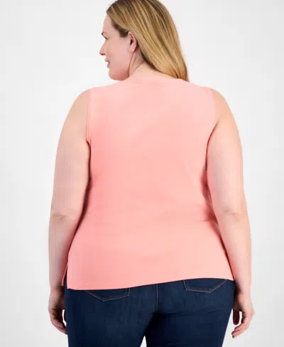 Style & Co Plus Size Boat-neck Knit Tank Top, Exclusively At Macy's