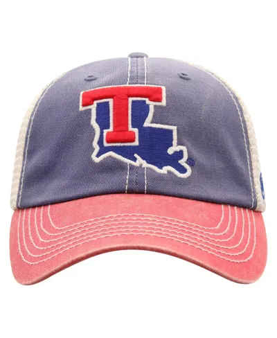 Top Of The World Men's Royal/red Louisiana Tech Bulldogs Off Road Adjustable Trucker Hat