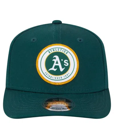 New Era Men's Kelly Green Athletics Circle Patch 9seventy Stretch-snap Hat
