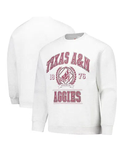 Established & Co. Men's And Women's Ash Texas A M Aggies Vintage Crest Pullover Sweatshirt