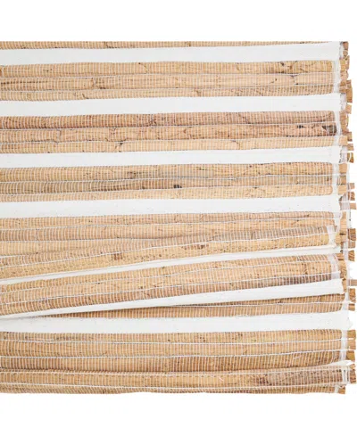 Saro Lifestyle Natural Weave Hyacinth Table Runner, 14" X 72"