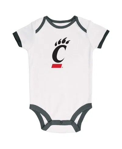 Champion Baby Boys And Girls Black/gray/white Cincinnati Bearcats Bodysuit Set 3-pack