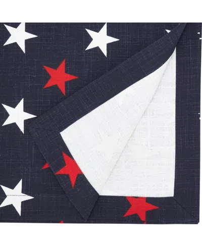Saro Lifestyle Patriotic Americana Stars Table Runner, 14" X 72"