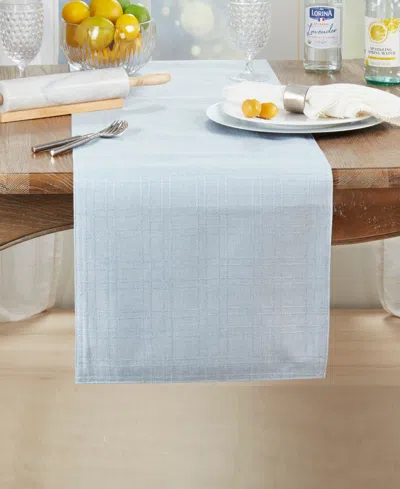 Saro Lifestyle Classic Stitched Plaid Table Runner, 16" X 72"