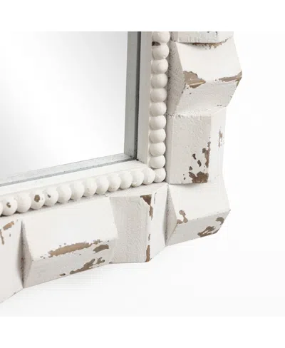 Luxenhome Distressed White Arch Rectangle 36-inch Tall Wall Mirror, Accent And Vanity