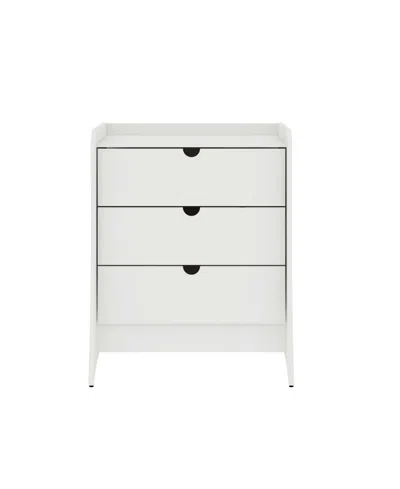 Manhattan Comfort 34.25" Wood Coney Mid-century Modern 3-drawer Dresser
