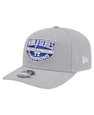 New Era Men's Gray Los Angeles Dodgers 2024 World Series Champions 9seventy Adjustable Hat