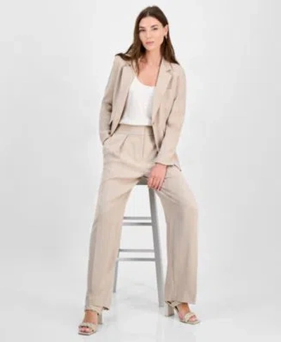 Bar Iii Womens High Rise Wide Leg Pants One Button Blazer Exclusively At Macys