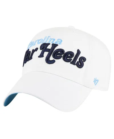 47 Brand Women's White North Carolina Tar Heels Pensacola Clean Up Adjustable Hat