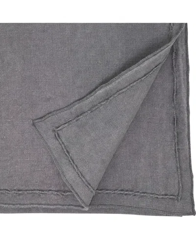 Saro Lifestyle Stonewashed Overlock Edge Table Runner, 16" X 72"