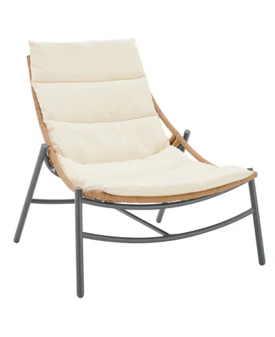 Manhattan Comfort 30.7" 3-pc. Metal Sunset Modern Upholstered Patio Conversation Set