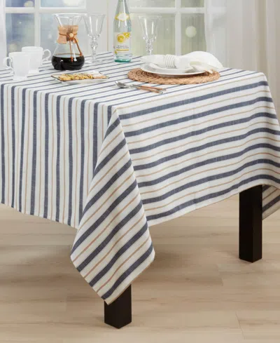 Saro Lifestyle Modern Striped Tablecloth, 70" X 70"