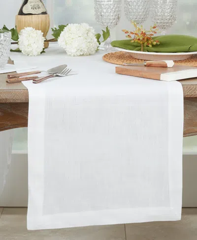 Saro Lifestyle Pure Linen Table Runner, 16" X 108"