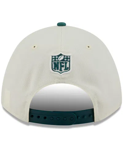 New Era Men's Cream/midnight Green Philadelphia Eagles 2025 Nfl Draft 9forty A-frame M-crown Adjustable Hat