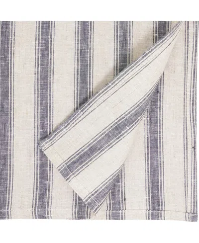 Saro Lifestyle Classic Striped Pure Linen Table Runner, 16" X 72"