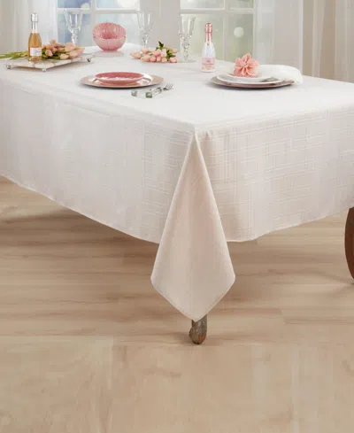 Saro Lifestyle Classic Stitched Plaid Tablecloth, 65" X 180"