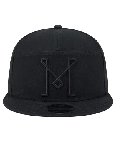 NEW ERA MEN'S BLACK INTER MIAMI CF CANVAS 9FIFTY SNAPBACK HAT 