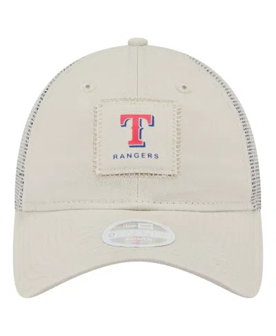 New Era Women's Light Beige Texas Rangers Square Stitch 9twenty Adjustable Hat