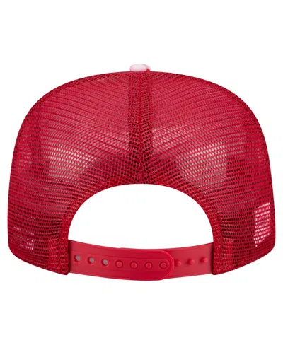 New Era Men's Red Philadelphia Phillies Adventure Pattern Golfer Trucker Snapback Hat