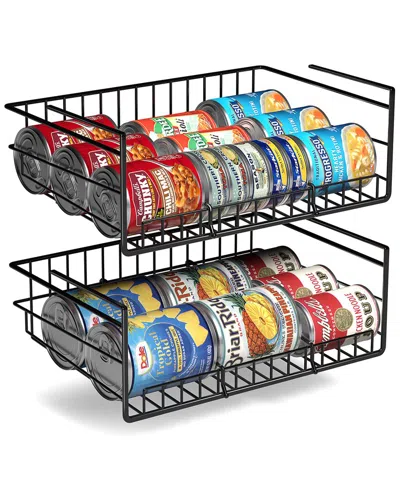 Sorbus Under Cabinet Can Storage Shelf With Dividers 2-pack