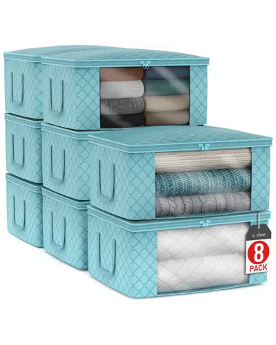 Sorbus Set Of 8 Foldable Storage Organizer Bags With Window & Handles