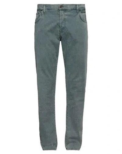 Pt Torino Man Jeans Deep Teal Size 38 Cotton, Lyocell, Elastane