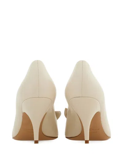 Ferragamo 70mm Bow Leather Pumps
