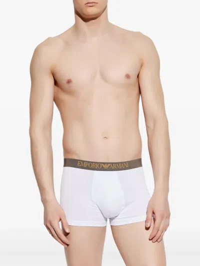 Emporio Armani Logo-waistband Boxers (pack Of Two)