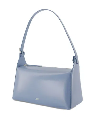 Apc A.p.c. Virginie Shoulder Bag - Leather - Blue