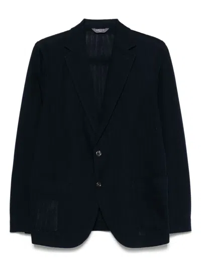 Circolo 1901 Cotton Single-breasted Jacket With Buttoned Cuffs In Black